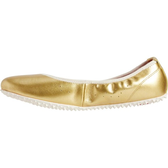 NEW Plae Crosby Ballerina Flats wide width Leather in gold unisex 925 3s2 - Picture 5 of 6